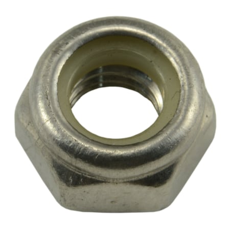 Midwest Fastener Nylon Insert Lock Nut, M6-1.00, A2 Stainless Steel, Not Graded, 10 PK 75663